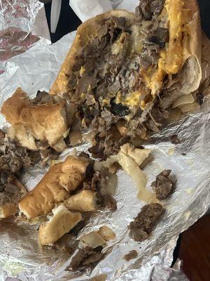 The mushroom cheesesteak my son couldn't even eat it