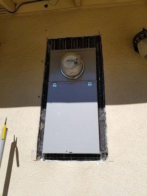 Panel upgrade before stucco