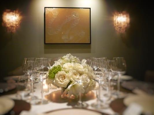 Peppered Moon Florals & Table setting
 Park Avenue Dinner Party