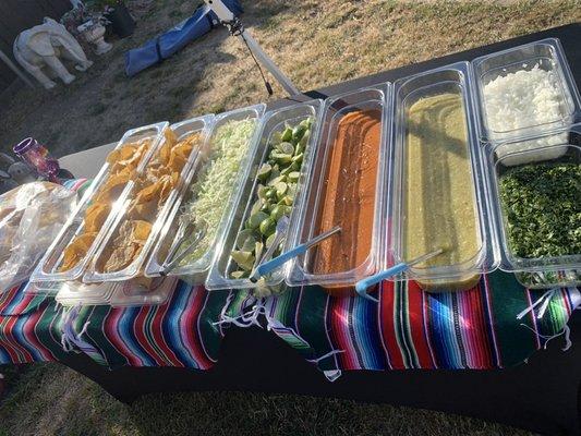 Unlimited salsa bar