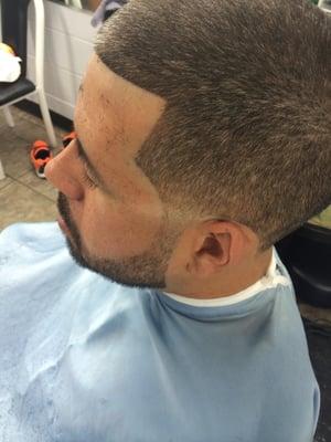 Cut and Razor line includes beard line.