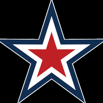 An image of Fort Sill FCU's symbol, a 3 layer star with navy blue, white and red.