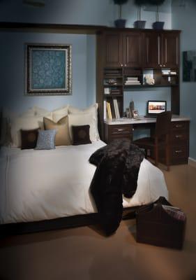 Saint Louis Closet Co. Murphy Bed with custom Home Office