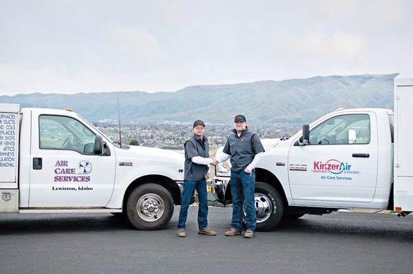 Kinzer Air and Air Cares Services have joined forces.  Same great service all under the same roof at Kinzer Air.