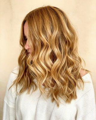 Golden balayage