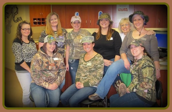 Dressed in Camo to Honor our Veterans!