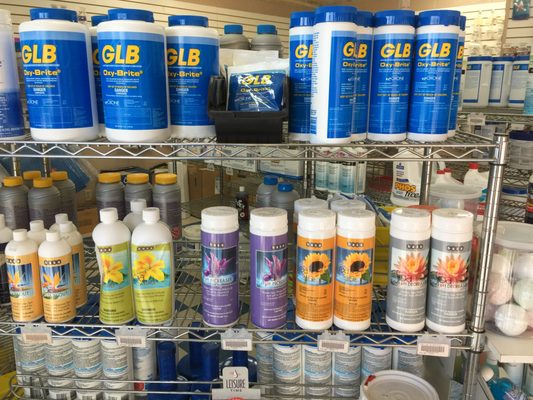 Roger's Pool and Spa carries a wide selection of spa supplies at it's retail location.