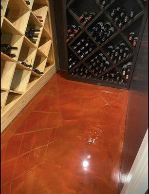 Glitter metallic in the wine cellar