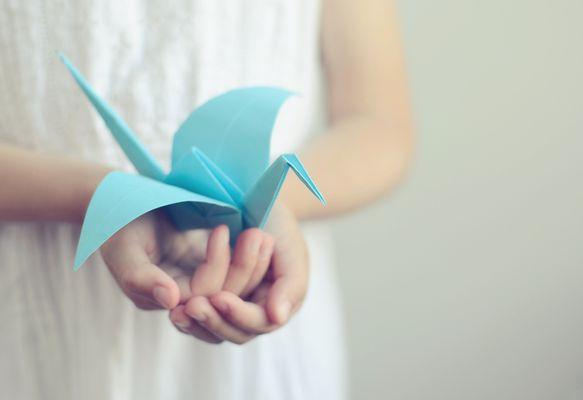 The paper crane is a symbol of movement, hope, happiness, peace and energy.