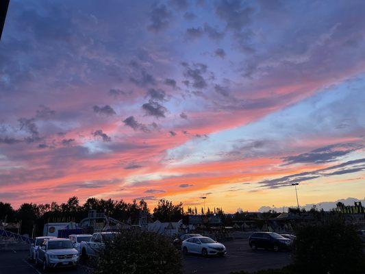 Sunset from the parking lot