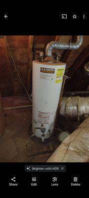 Draining old water heater