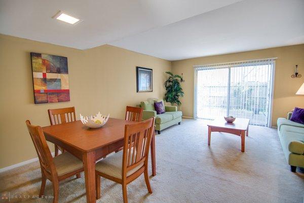 open concept dining room