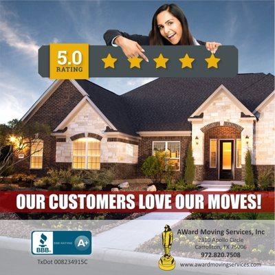 AWard Moving Services, Inc. is based on the belief that our customer's needs are of the utmost importance. Our entire team is here for you.