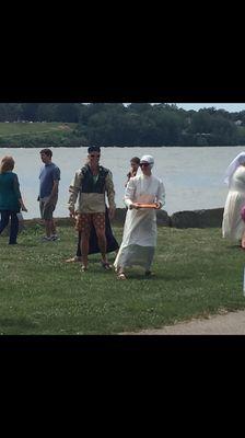 Frisbee fun with Sister April.