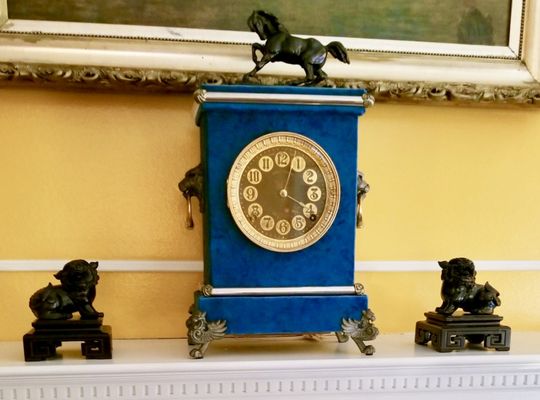 Restored Ansonia Florentine 1887 Upholstered clock