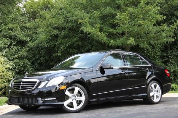 Mercedes E350 black on black.