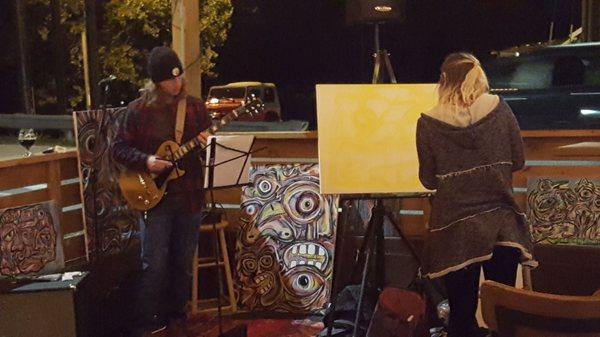 Live music and live painting! Super cool!