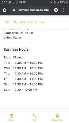 This picture has the updated Business hours and walk in hours are also posted