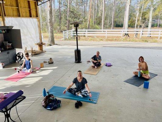 Michele teaching Yin Yoga