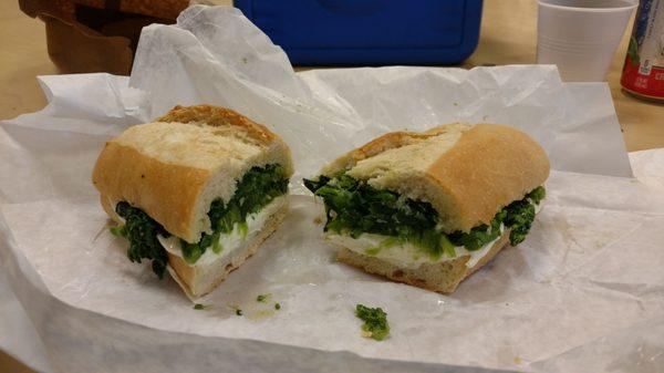 Broccoli rabe and mozzarella!