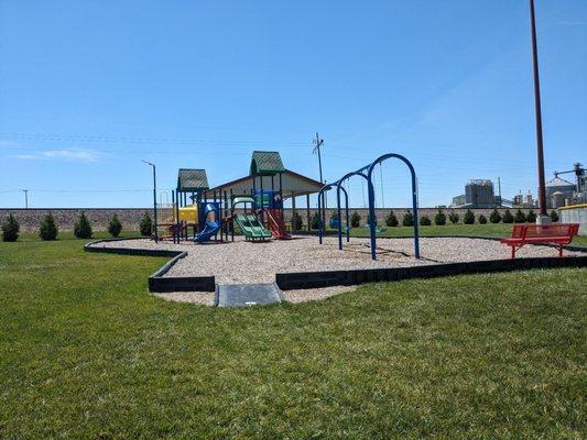 Playground towards the back.