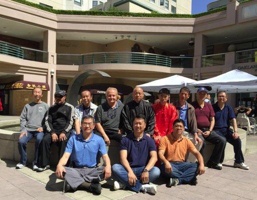 Master Yao, David and other students at a healing fair in Oakland China Town