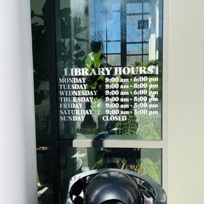 Library hours