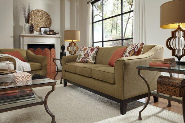 This casual look tastefully combines contemporary details with traditional down home comfort. Just one of many styles available.