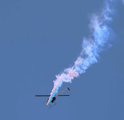 Helicopter gender reveal