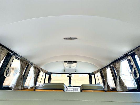 1965 VW bus headliner installed by Paco's Custom Upholstery