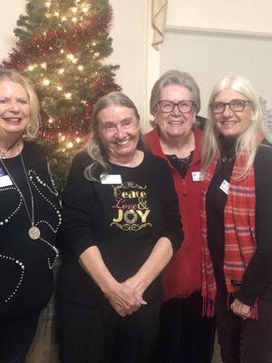 Holiday party in the Lombard Room inside the Napa Women's Club with featured members of the National Federation of Women's Clubs.