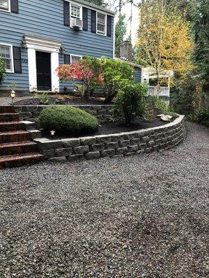 New design with a retaining wall