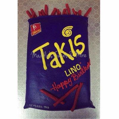 Takis Theme Cake made with buttercream frosting