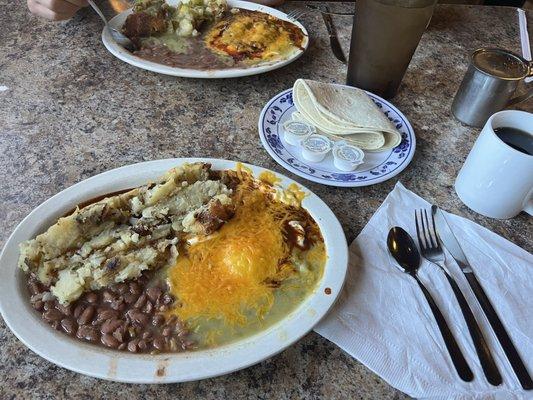 huevos rancheros & chorizo plate