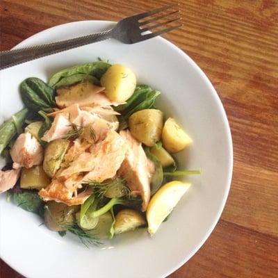 Salmon Salad with Dill and Potatoes