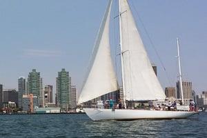 Jada is a 1938 classic wooden yacht available for charter by San Diego Bay Cruises.