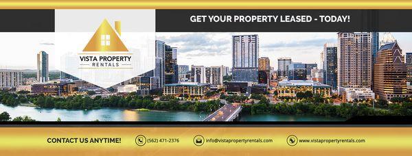 Vista property rentals helps landlords receive an increase in monthly rent.