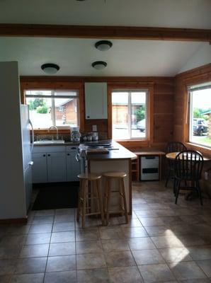 Kitchen of large 2 bedroom cabin.