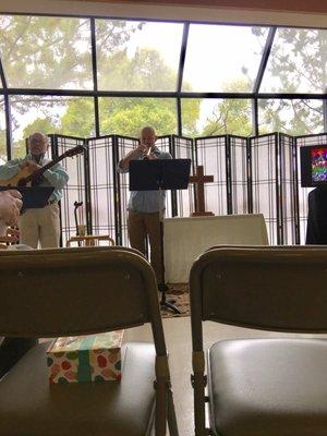 Enjoyed a trumpet addition to the music team on Easter Sunday.