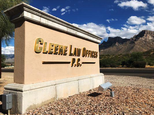 Cleere Law Offices is located on Oracle Road in Oro Valley,