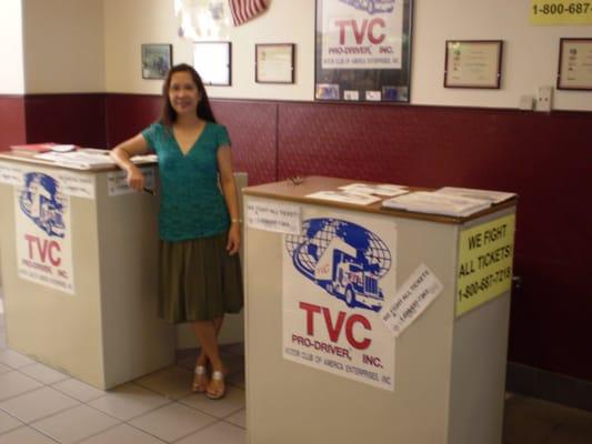 Nenita Rodriguez at our T.V.C. office.