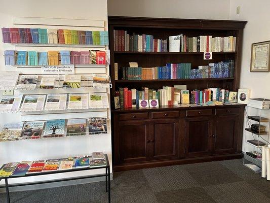 Some of our products - inspirational magazines, pamphlets & Bibles, Bible reference, biographies & more.