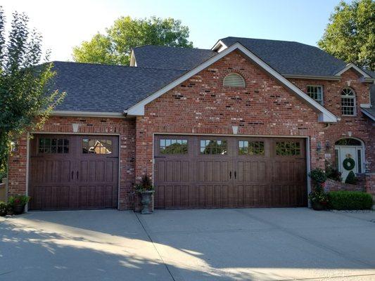 Love my new garage doors. Was looking for a distinctive one of a kind look and I think we pulled off some great curb appeal for my home.