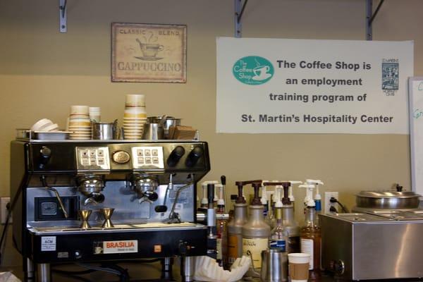 The Coffee Shop is an Employment Training program of St. Martin's Hospitality Center