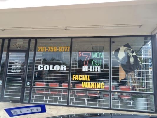 Open hours and street facing store front.