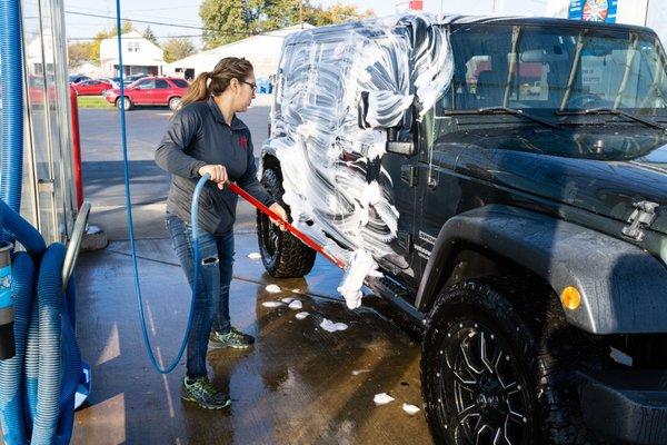 Wash any car large or small.