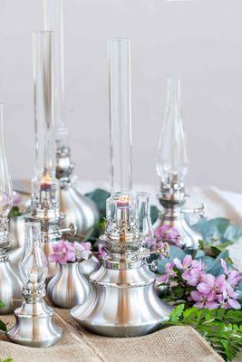 Artisan-made pewter oil lamps and jewelry