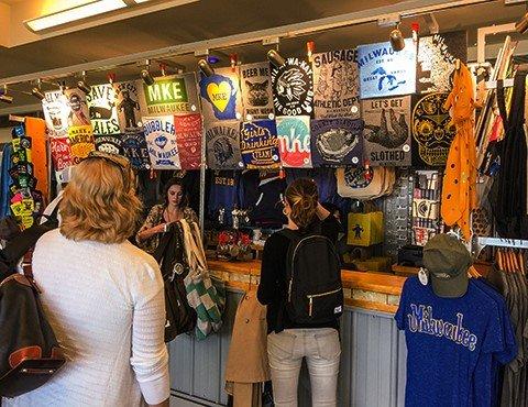 Our Brew City Brand kiosk down Mitchell Airport Concourse C (Southwest).