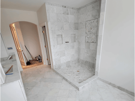 Bathroom tile job