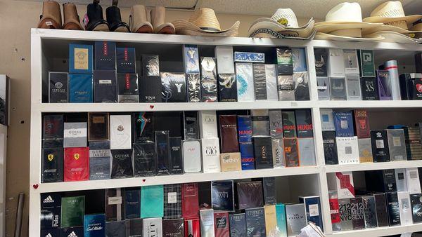 We have all kinds of Men Colognes! We have lots of Western Apparel!